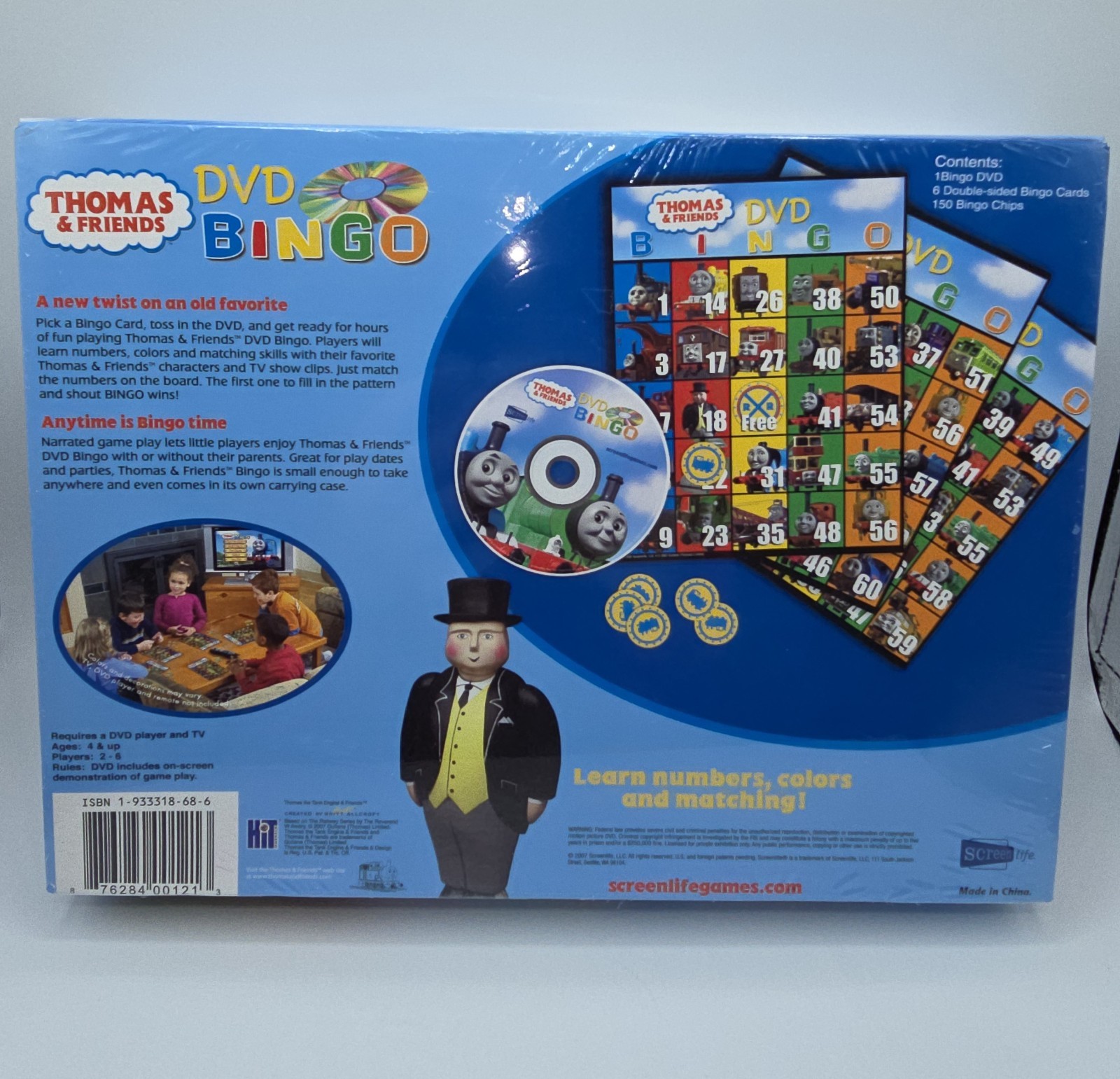 Thomas & Friends DVD Bingo Game Sealed Screenlife Kids Board Game 2–6 Players