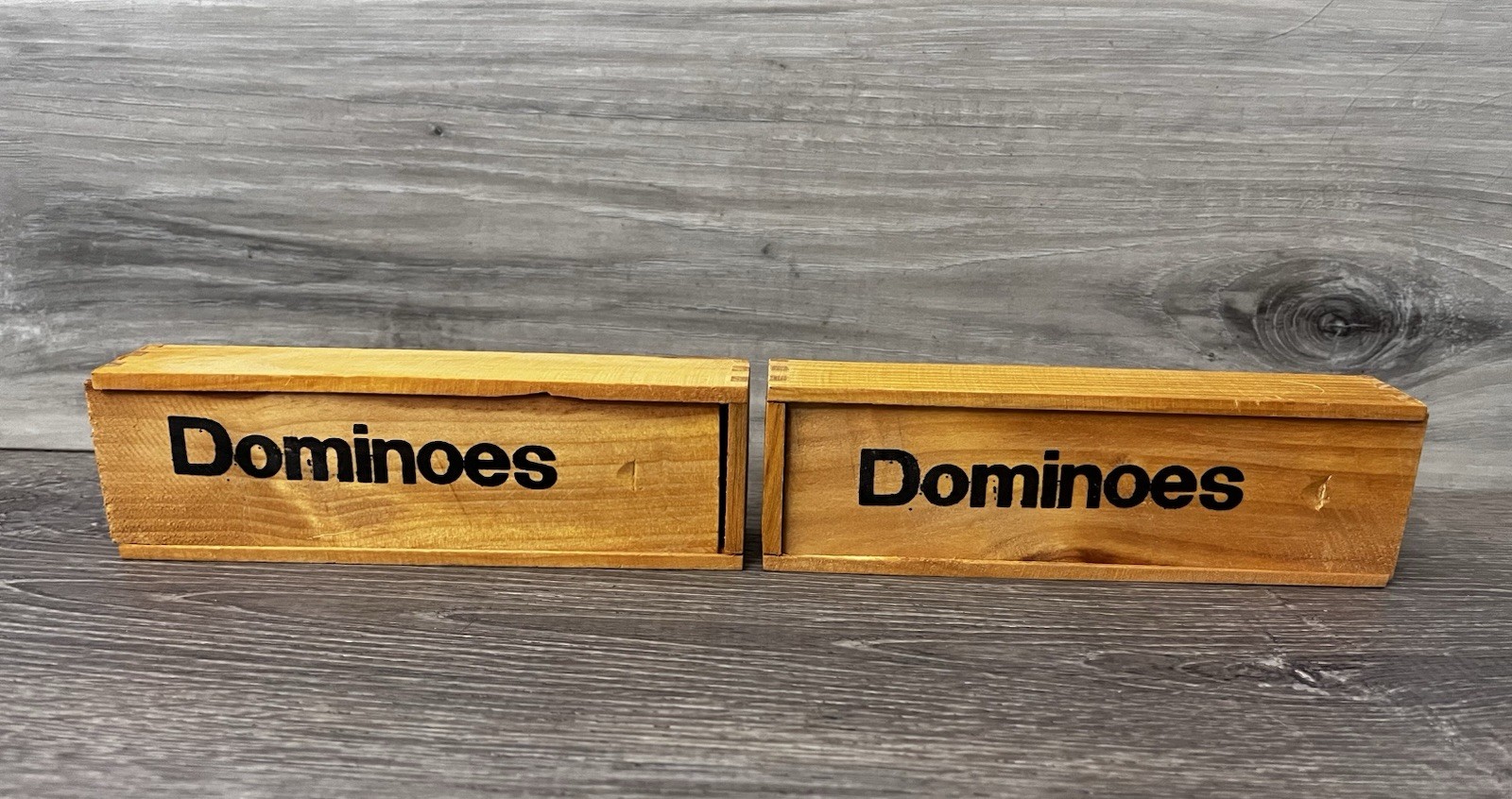 Domino Sets 28pc Double Six Wood Storage Case Classic Game Set Of 2