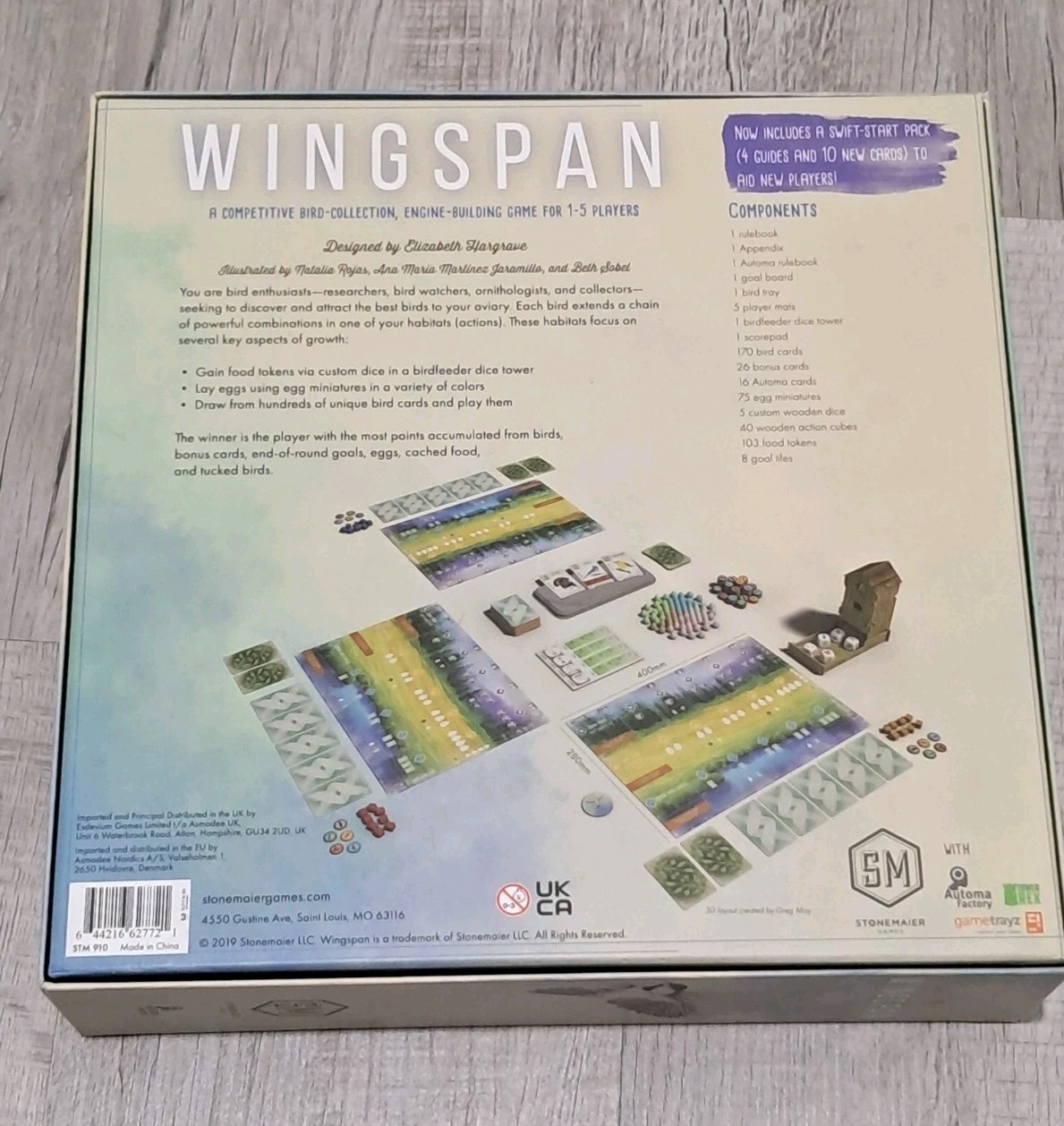 Stonemaier Games – Wingspan Board Game (2nd Edition STM910) New Open Box