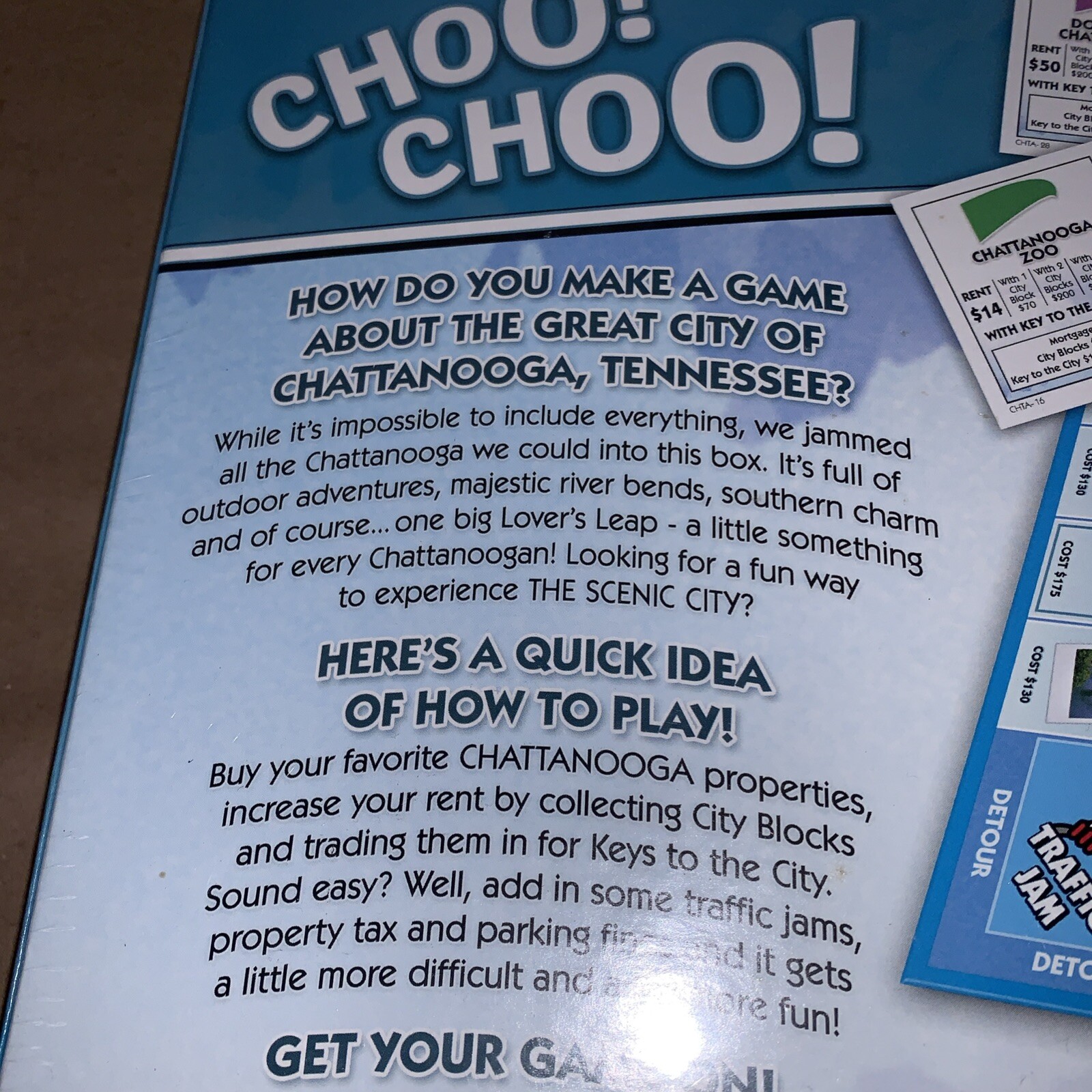 Late for the Sky: Chattanooga-Opoly Monopoly Board Game
