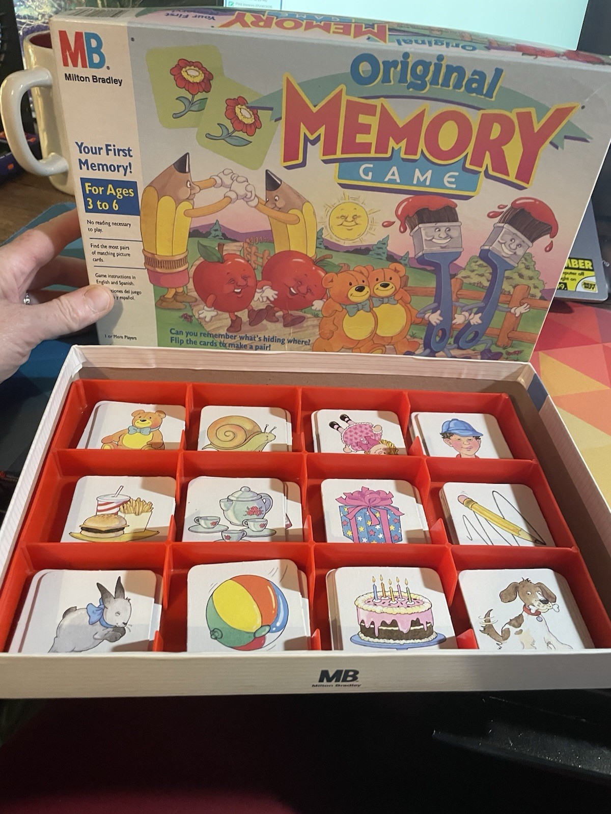 Vintage (1990) Board Game – Original memory Game By Milton Bradley