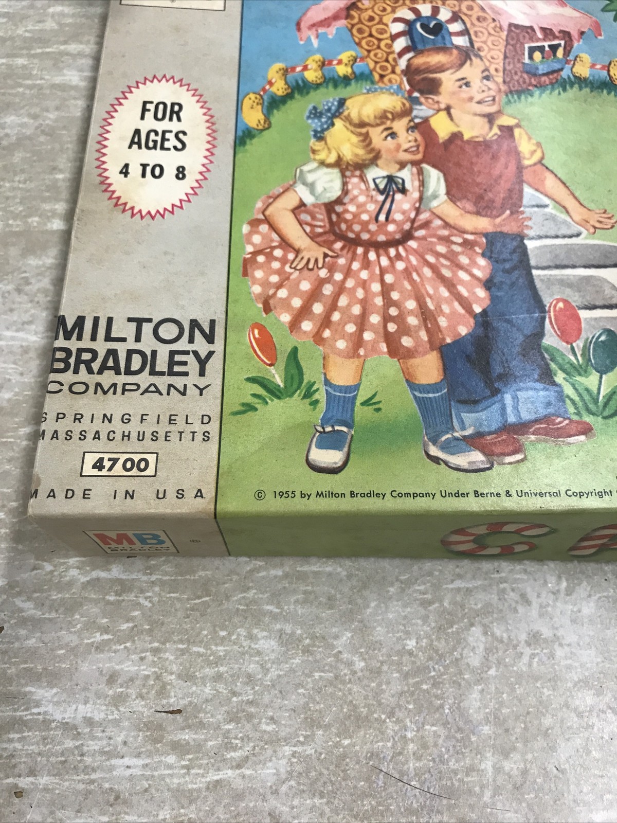 Complete Vintage Milton Bradley Candy Land Board Game 1955 UNUSED Sealed