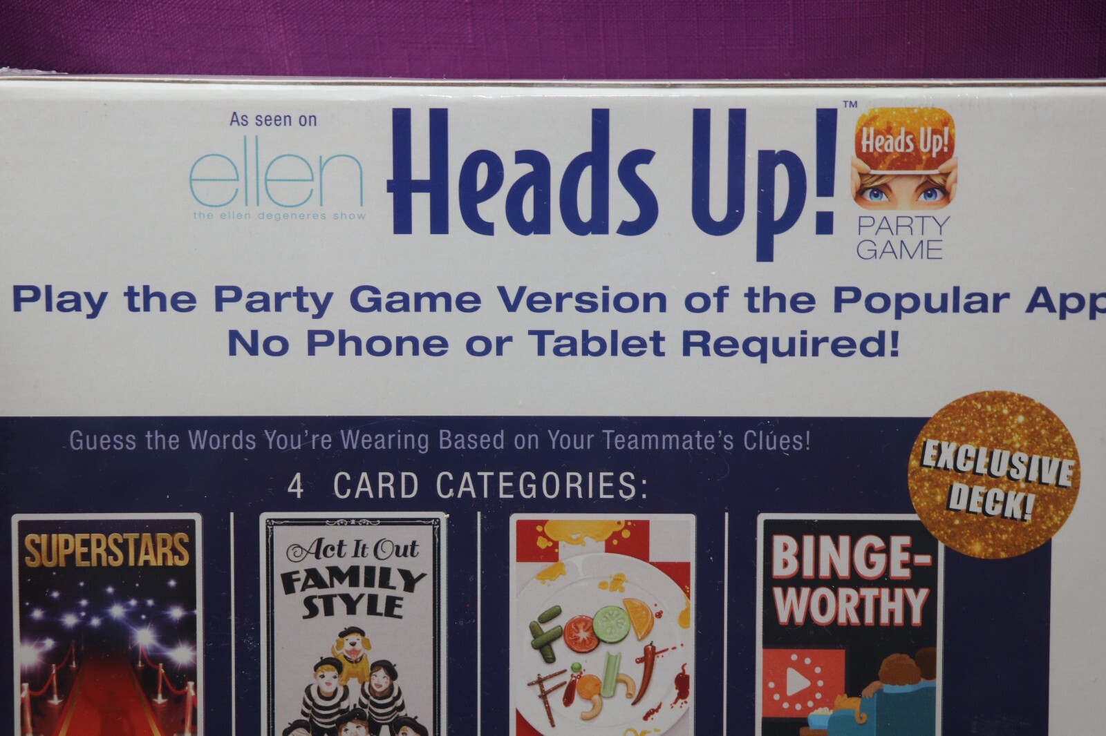 Spin master Heads Up Party Game NEW SEALED
