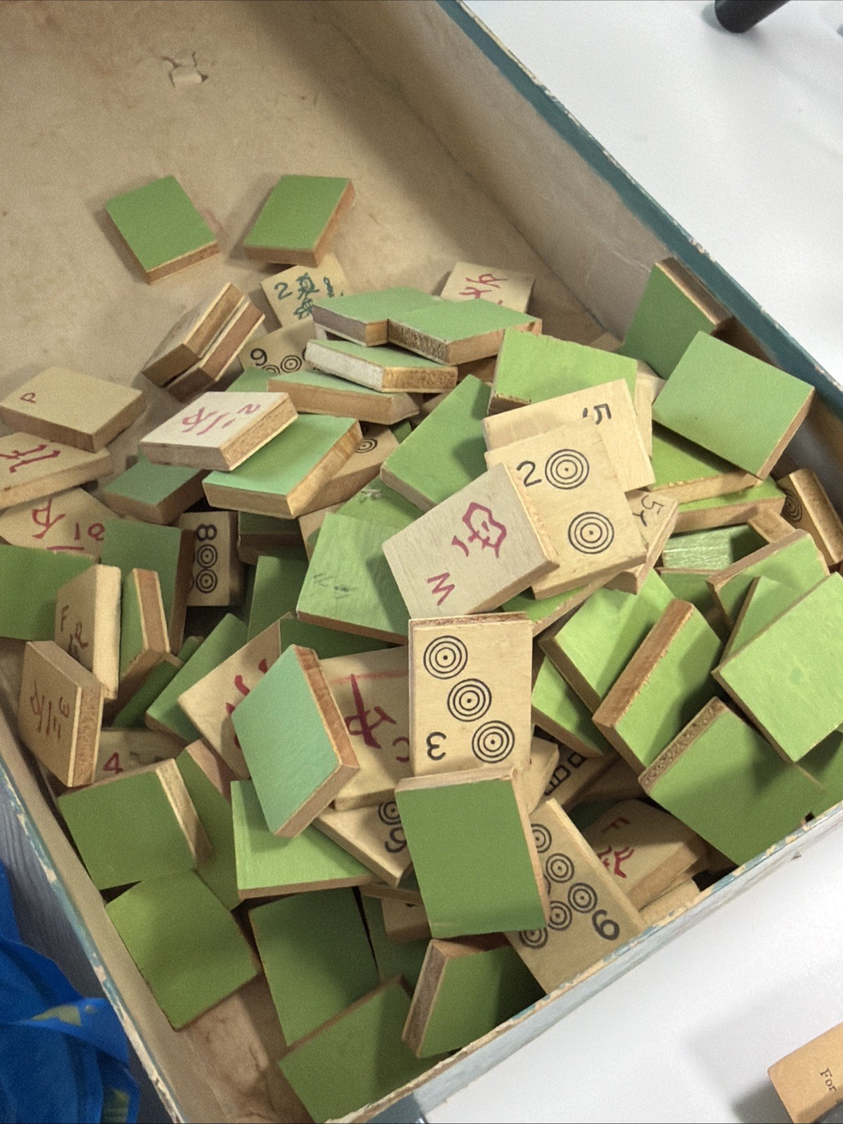 Vintage Chinese Tiles Game Wooden 1939 J Pressman & Co Mah-Jong Mahjong Rare HTF
