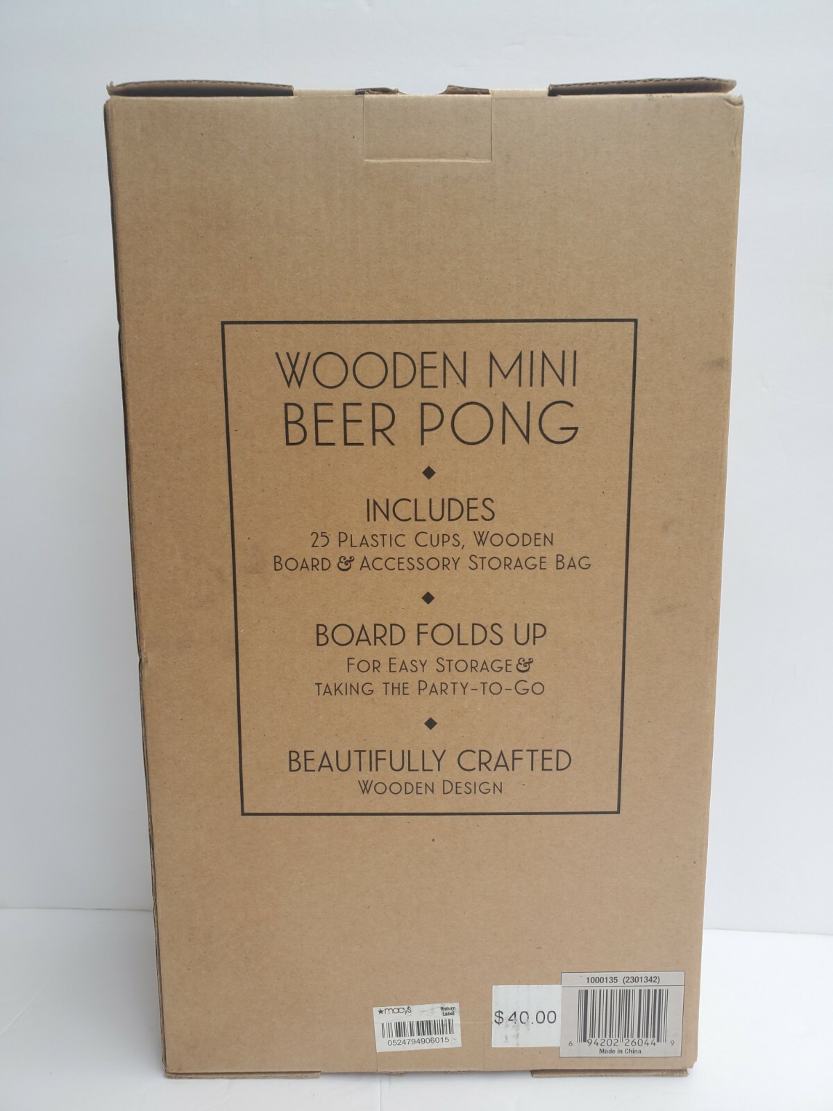 Studio Mercantile Wooden Mini Beer Pong Party Game