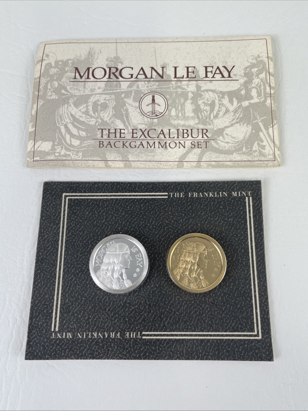 Morgan Le Fay Vintage Franklin Mint Excalibur Backgammon 1986 Limited Edition
