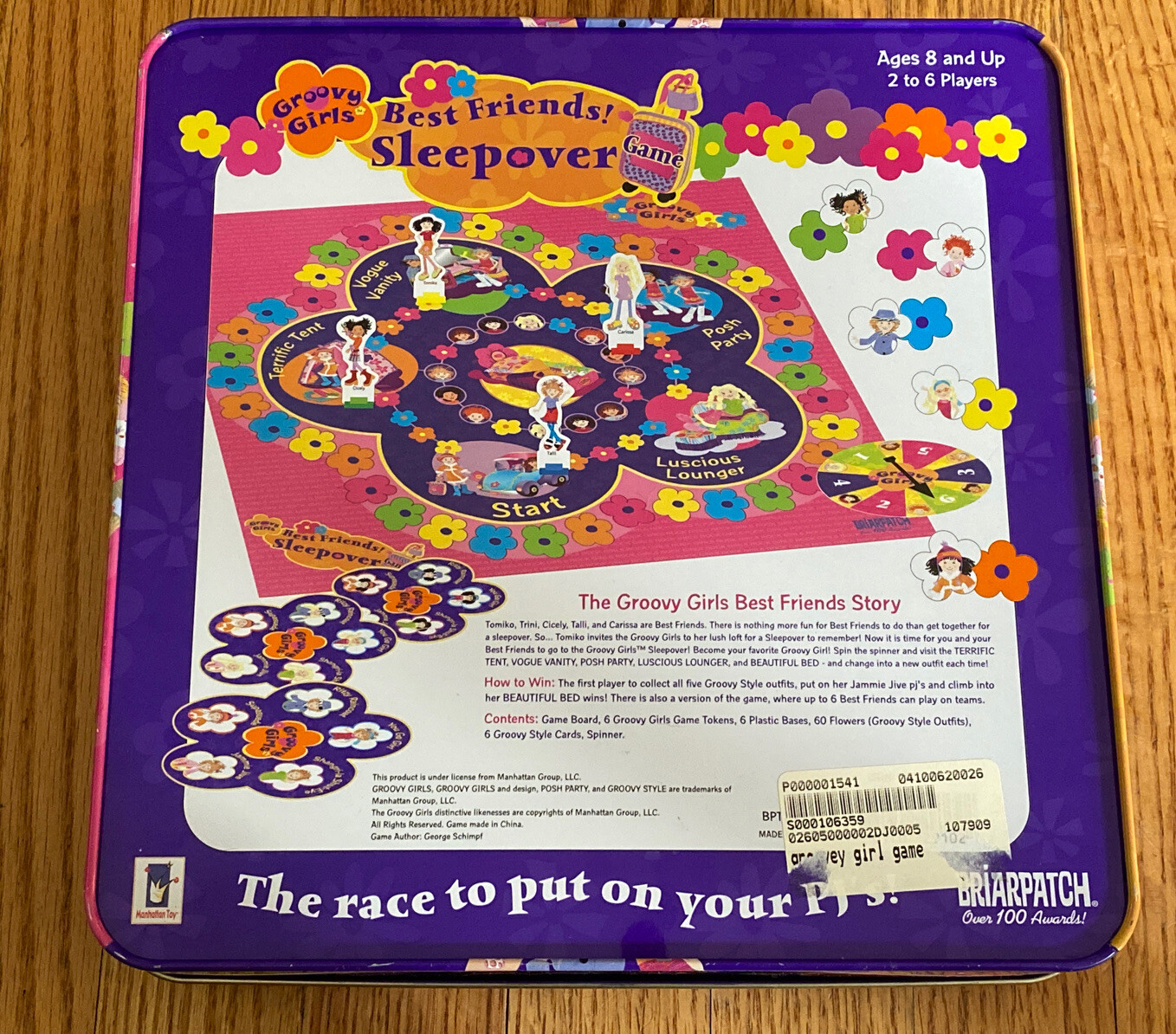 Vintage Groovy Girls Best Friends! Sleepover Game, Briar Patch Tin Box Complete!