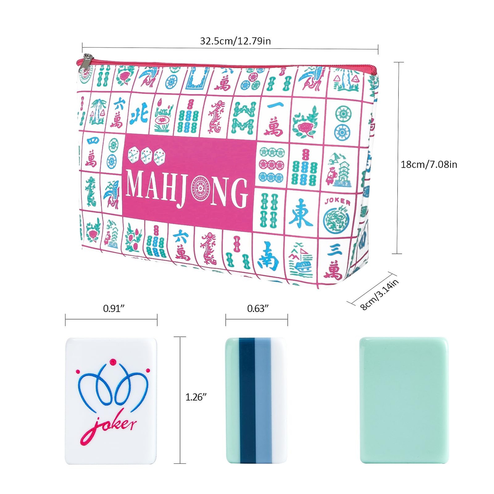 My Mahjong Trove 160 Acrylic 4 Layer Engraved American Mahjong Tiles Set with…