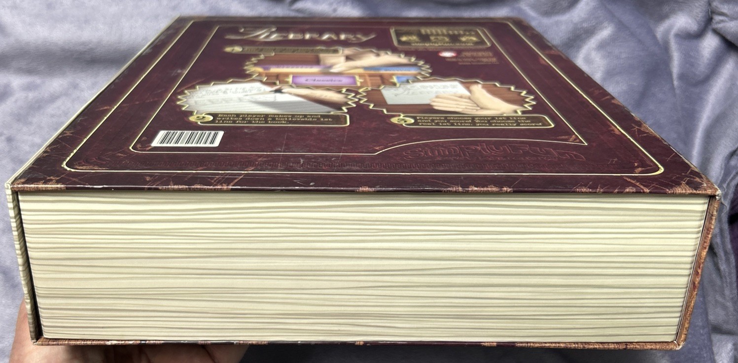 2005 Liebrary Board Game Where The First Line Speaks Volumes! Excellent Shape!
