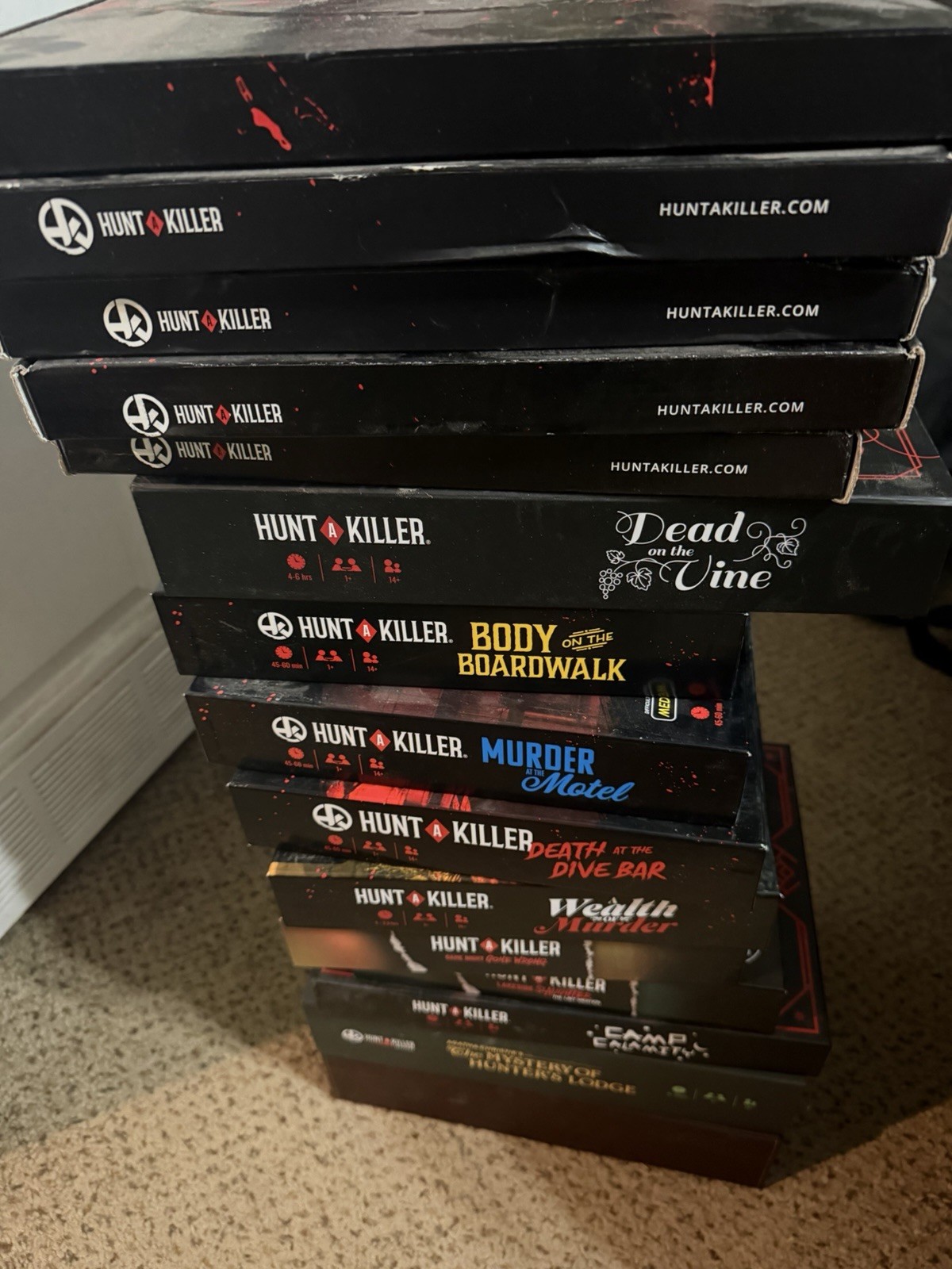 Hunt A Killer Mystery Crime Board Game Lot – Dead on the Vine & Boardwalk