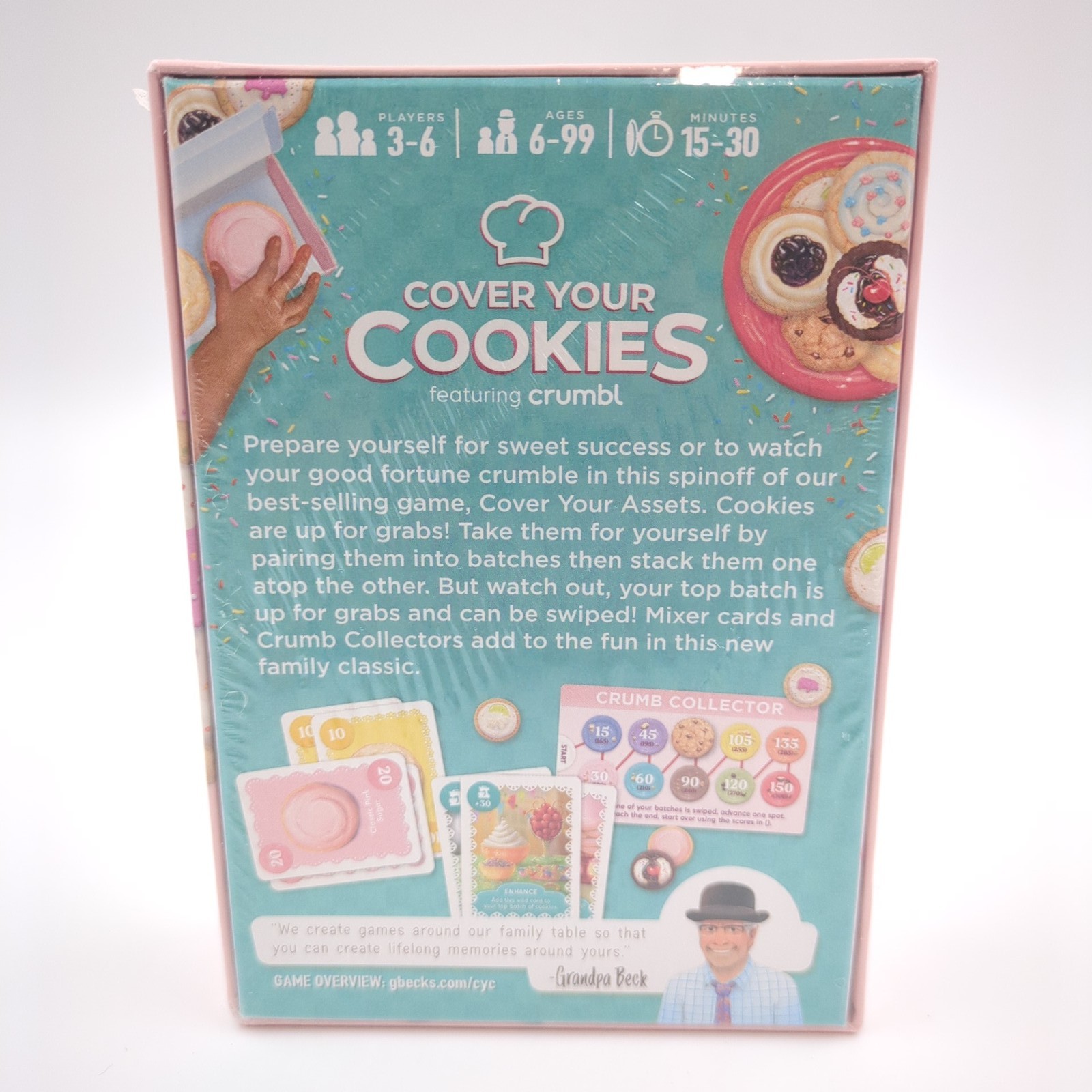 Grandpa Beck’s Games Cover Your Cookies featuring Crumbl Card Game NEW SEALED