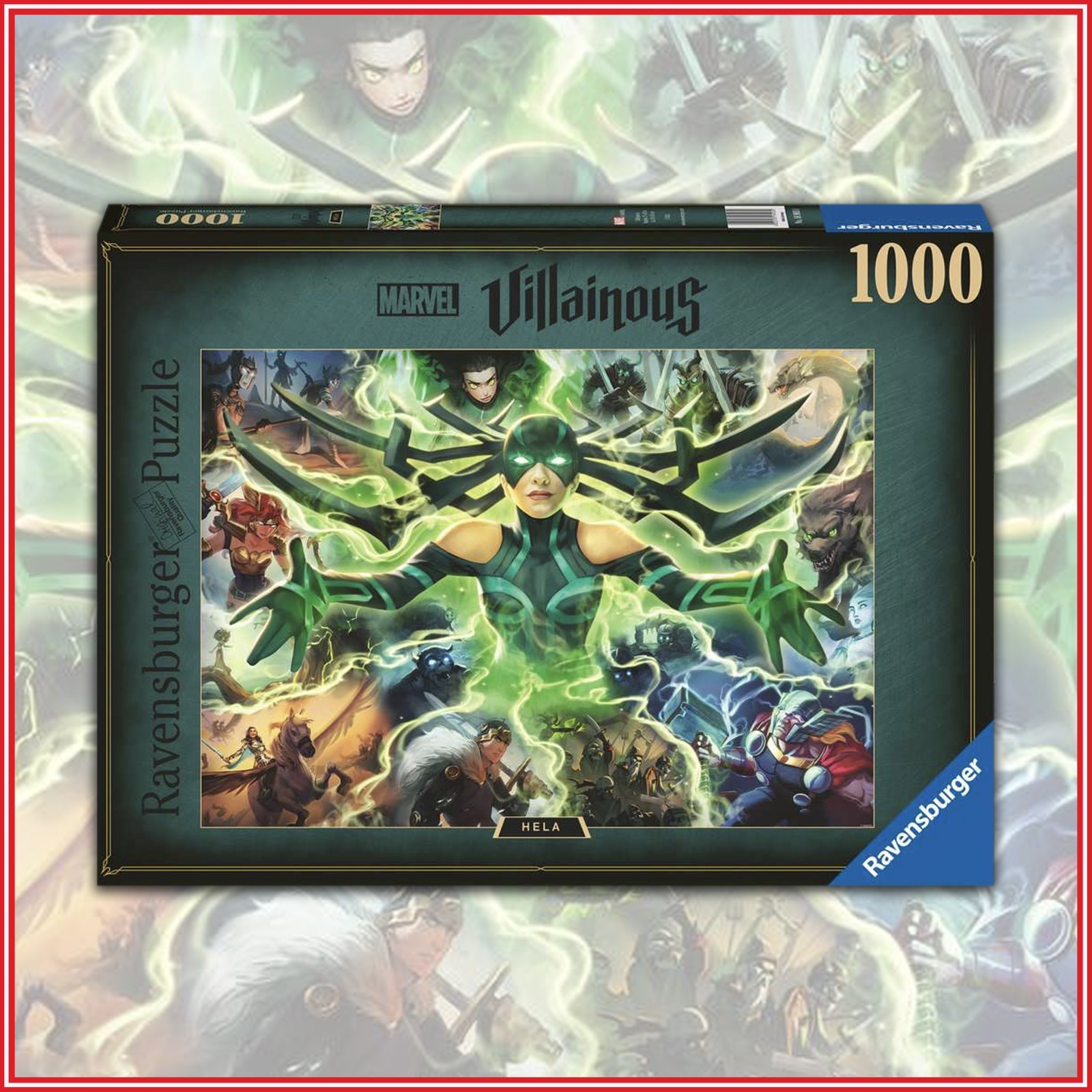 Marvel Villainous Hela Thor 1000 Piece Jigsaw Puzzle Ravensburger Board Game