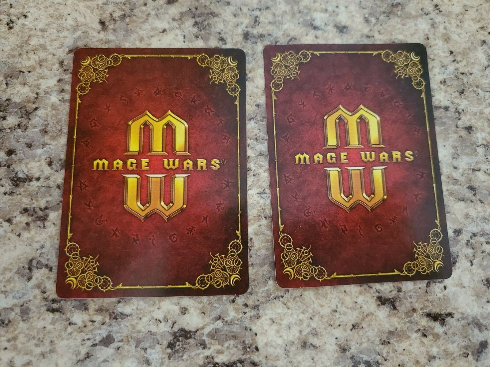 Set of 2 Mage Wars Promo Cards Eligor Larington and Gerard Matranga Level99