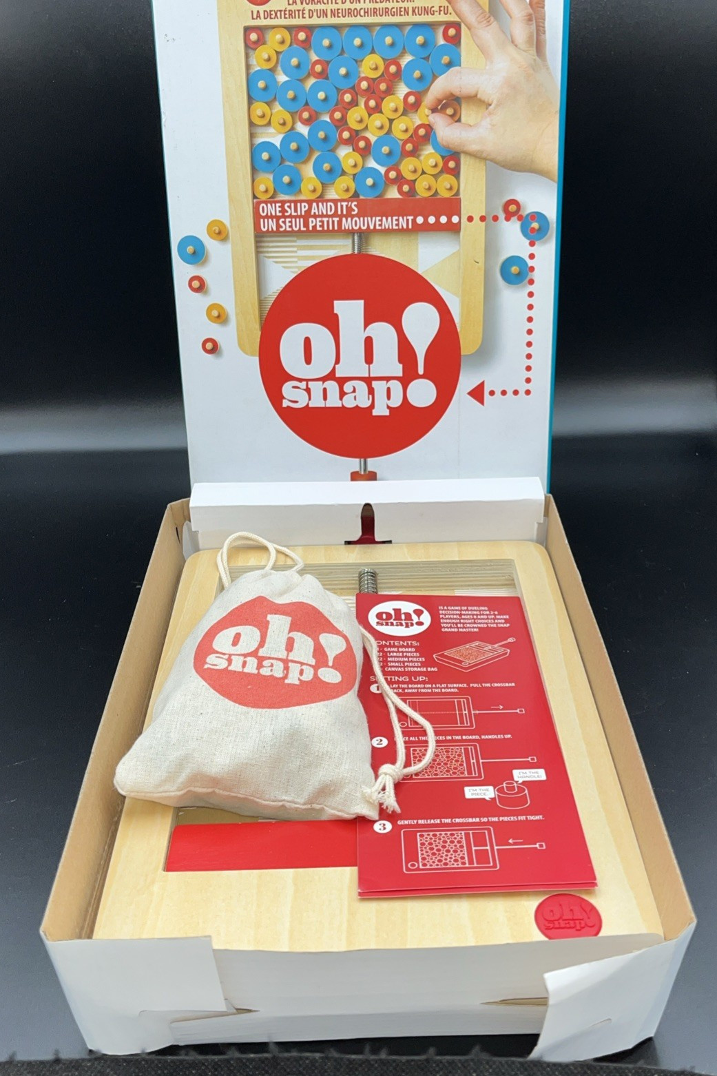 Oh Snap! Marbles Brain Workshop Wooden Game 2015 Complete Booby Trap Classic