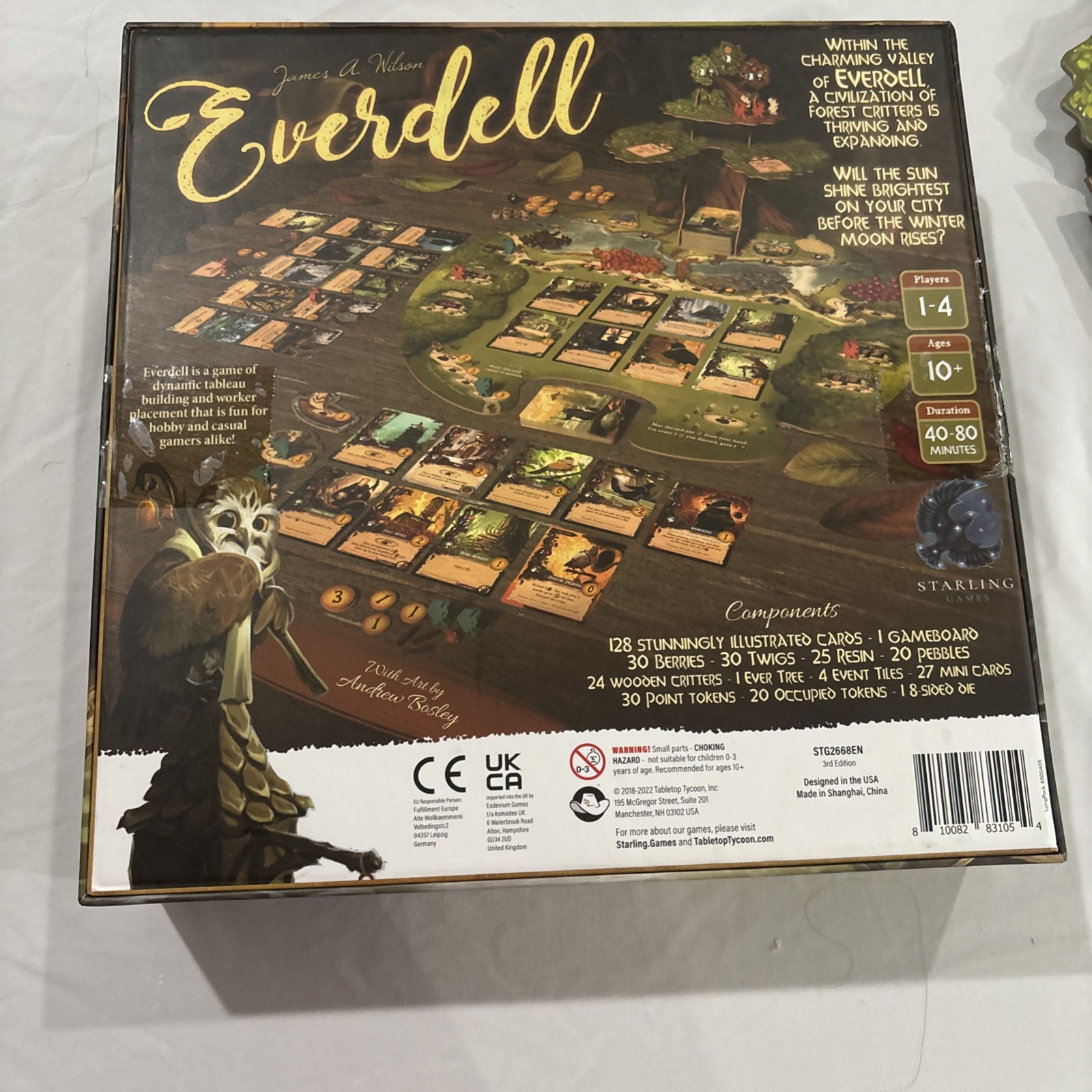 Everdell 3rd Ed., Board Game Starling Games, 2022 (Played 1x) All PCs Counted