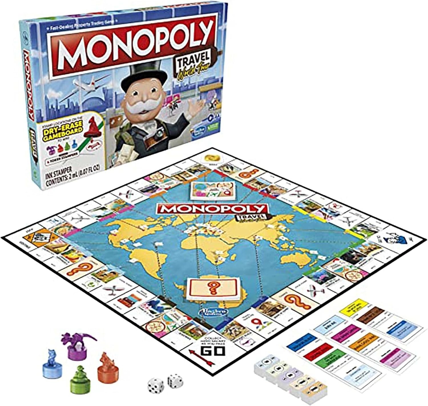 Monopoly Travel World Tour Board Game Hasbro Gaming Parker Brothers New