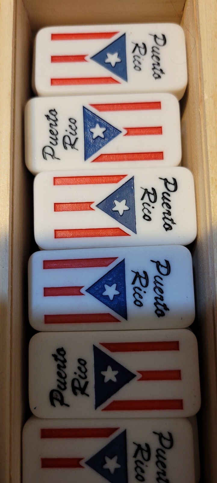 Double Six Puerto Rico Dominoes Game in Set of 28 Wooden Box Size 2″X3/4″X1/4″