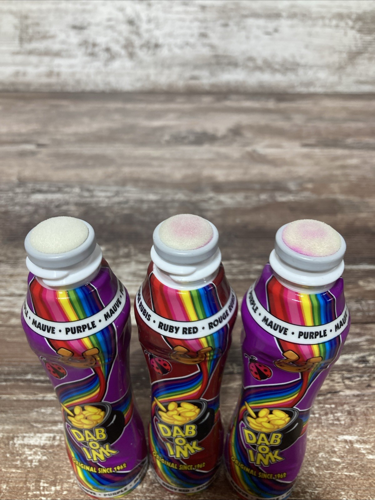 Bingo Daubers- Dab O Ink 3oz- Purple And Ruby Red – Set of 3 Daubers