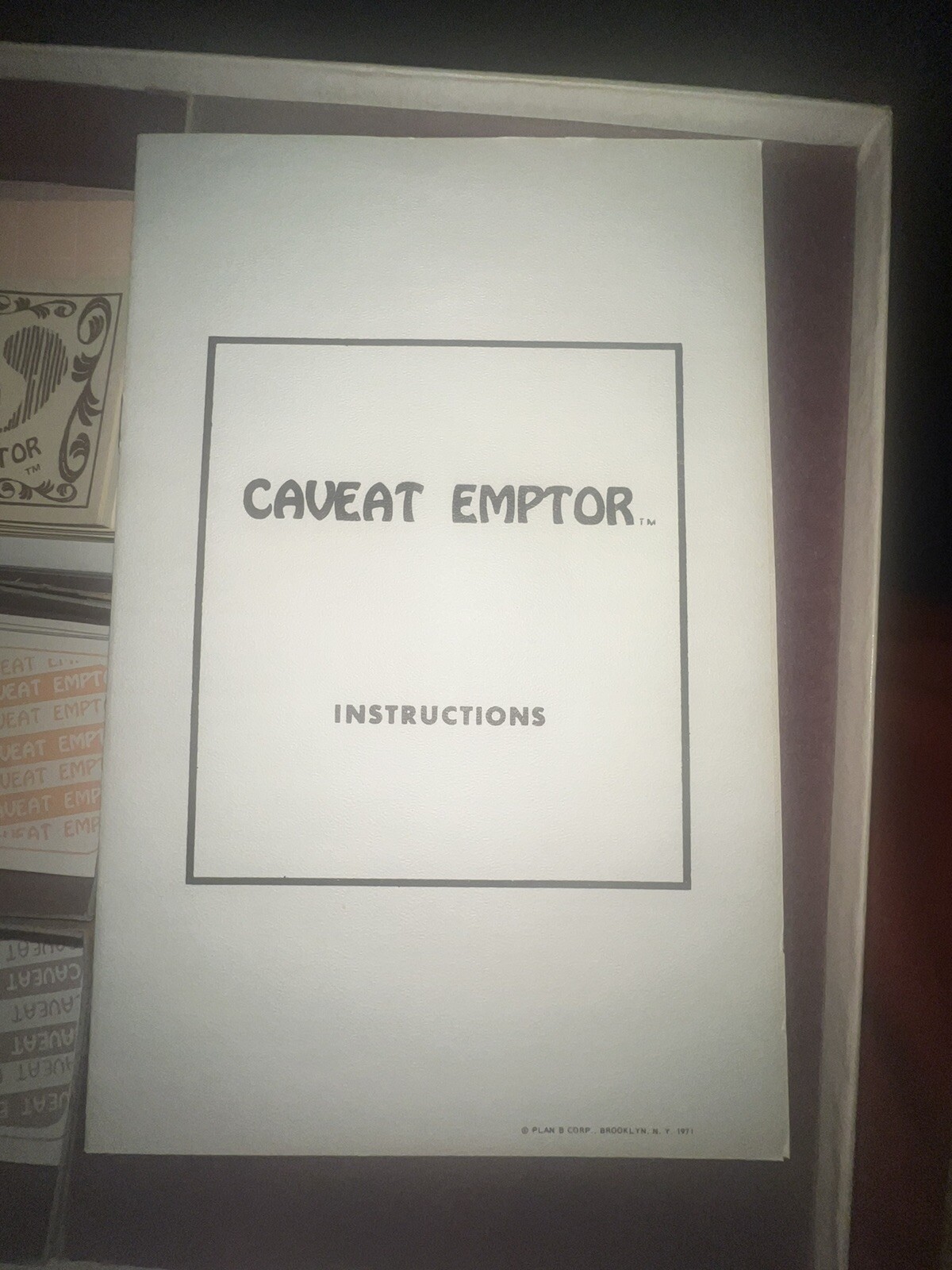 VTG Board Game Caveat Emptor Let The Buyer Beware 1971 PlanB Angeles Enjoyment