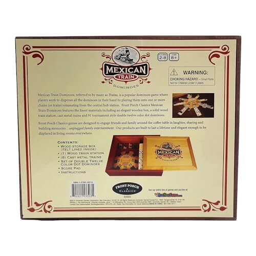 Mexican Train Dominoes Family Game Engaging Fun for 2 to 8 Players Ages 8 Up
