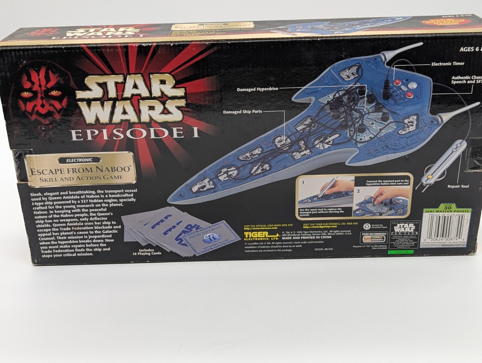1999 Star Wars Episode 1 “Escape from Naboo” Electronic Skill and Action Game