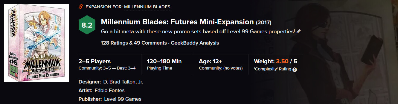 Millennium Blades | Futures Mini-Expansion Promo Pack (Level 99 Games, 2017) NIB