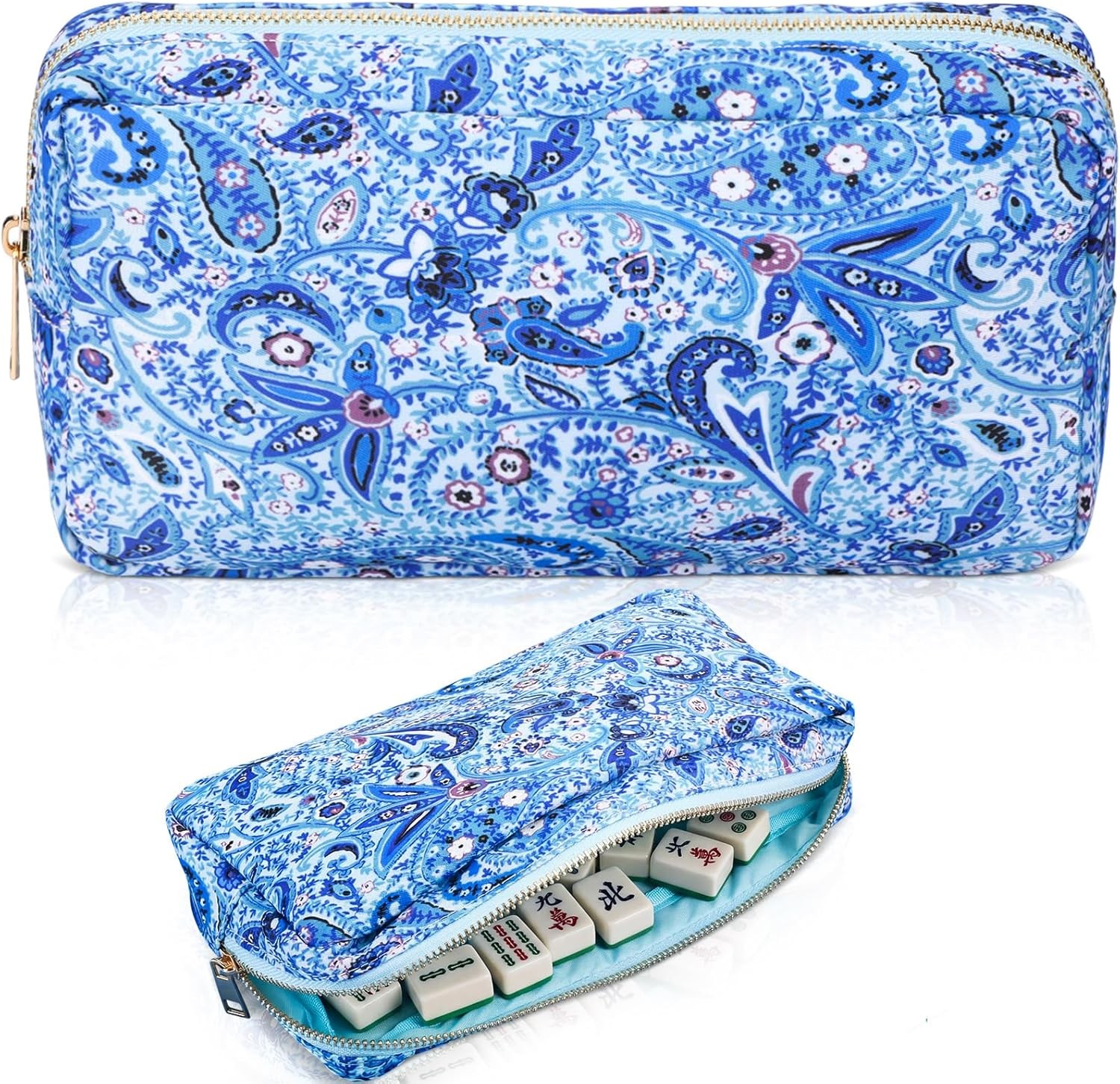 Empty Mahjong Tiles Bag Thickened American Mahjong Tiles Bag with Zipper Board G