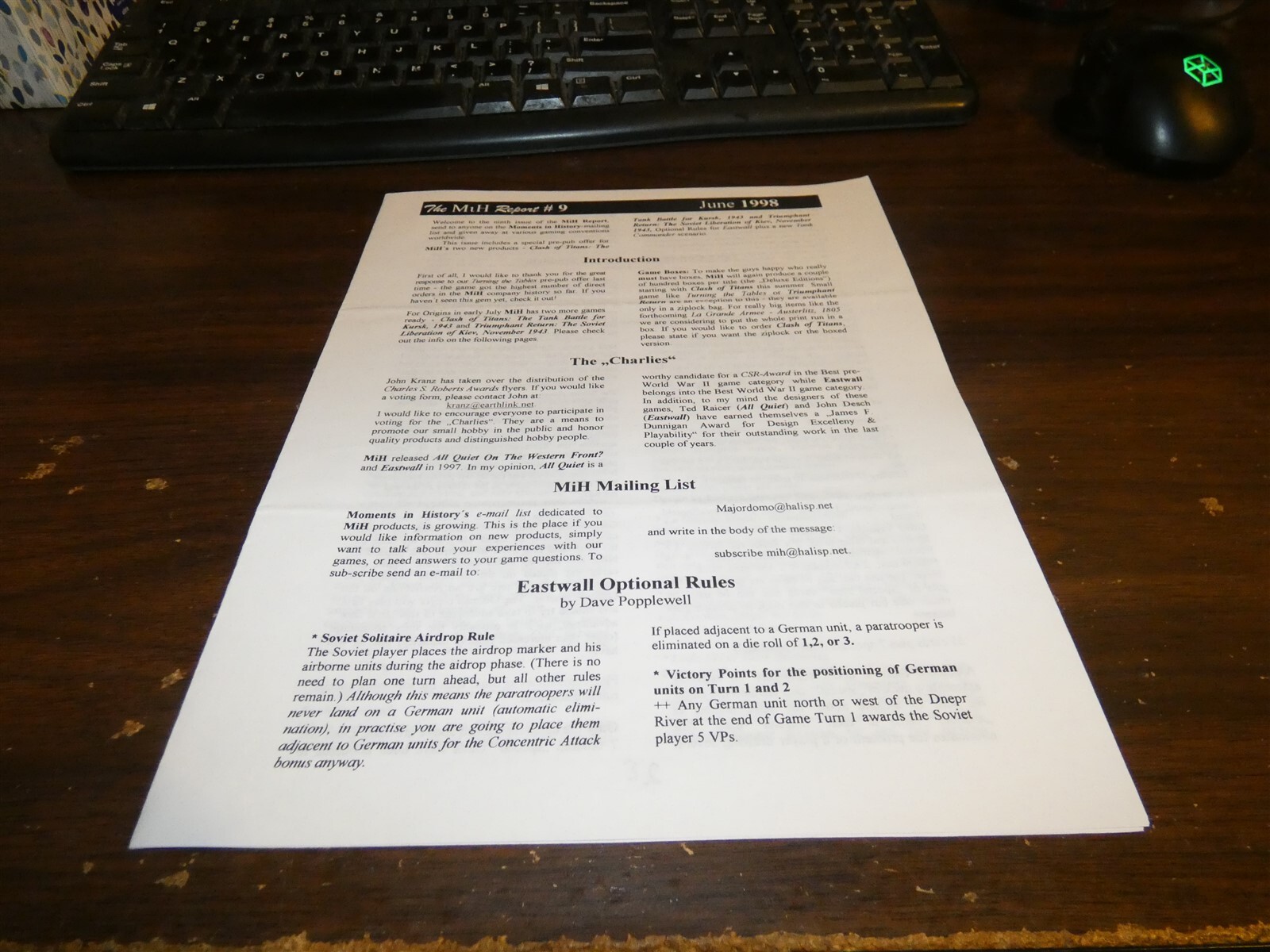 Decision Games: The Moments in History Report #9
