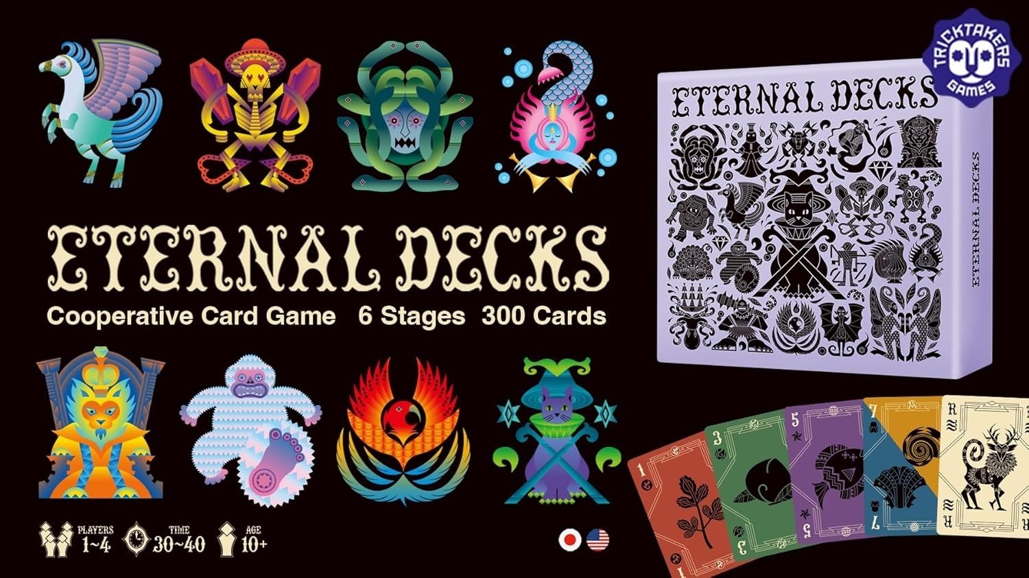 Eternal Decks Co-op Card Board Game 1–4 Players JP Ver. English Manual