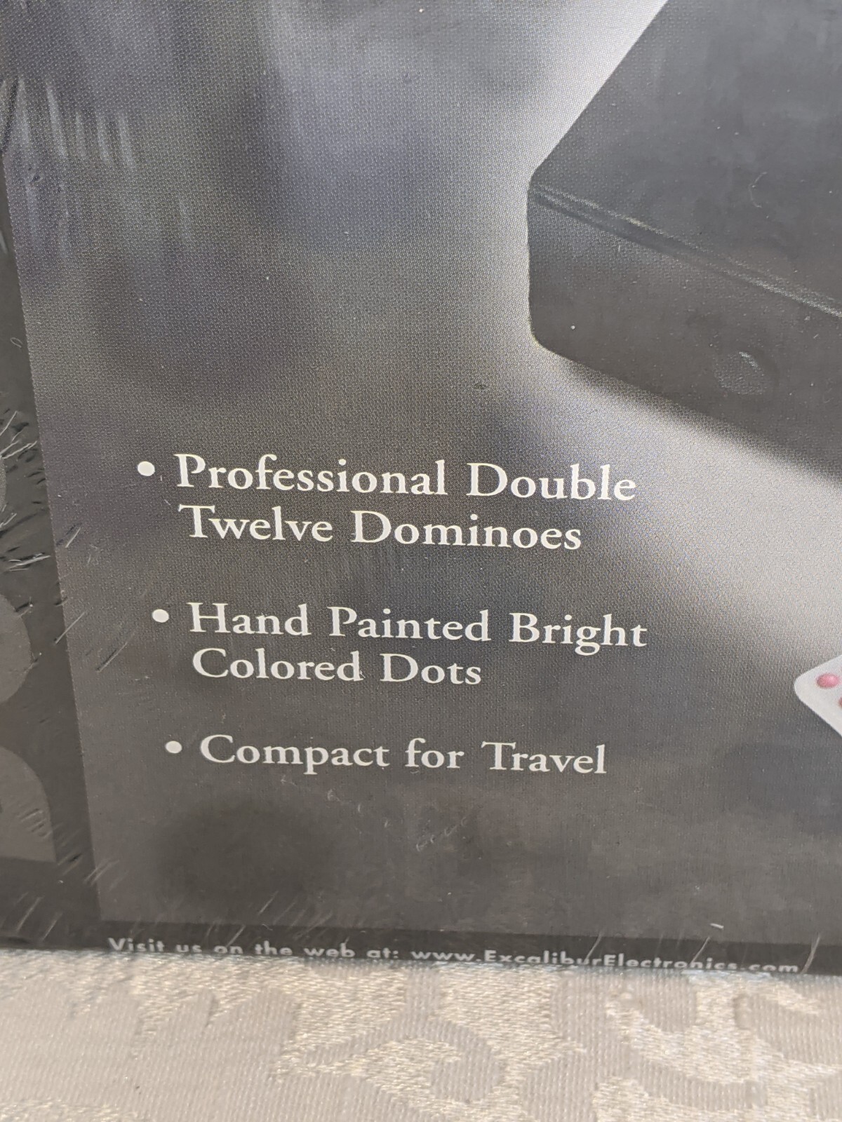 Excalibur Deluxe Double-12 Professional Domino Set of 91 with Travel Case