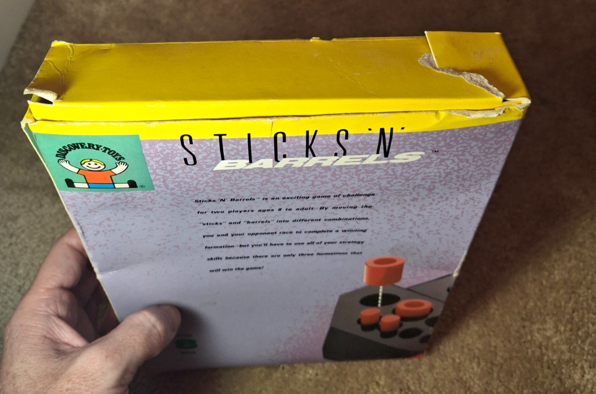 Vintage Game Discovery Toys 1988 Sticks N Barrels challenge retired strategy