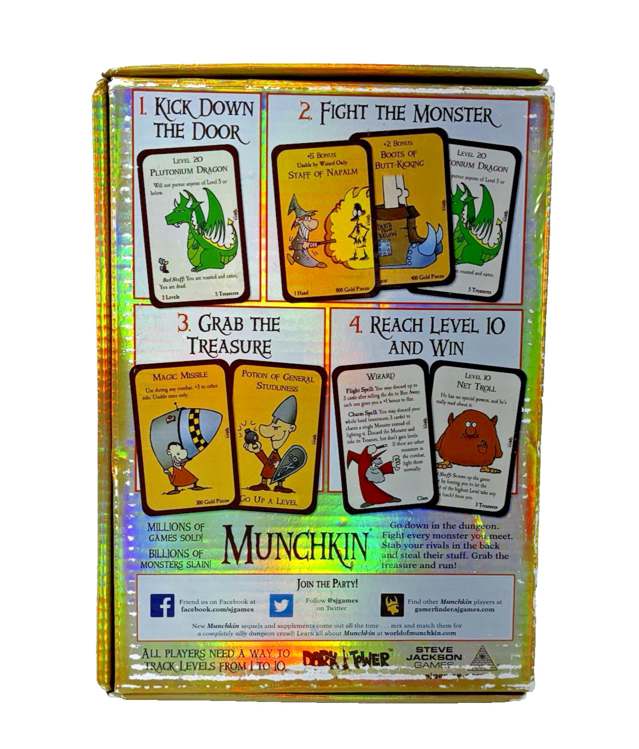 Munchkin 2014 Steve Jackson Games First Edition Holo Box Complete