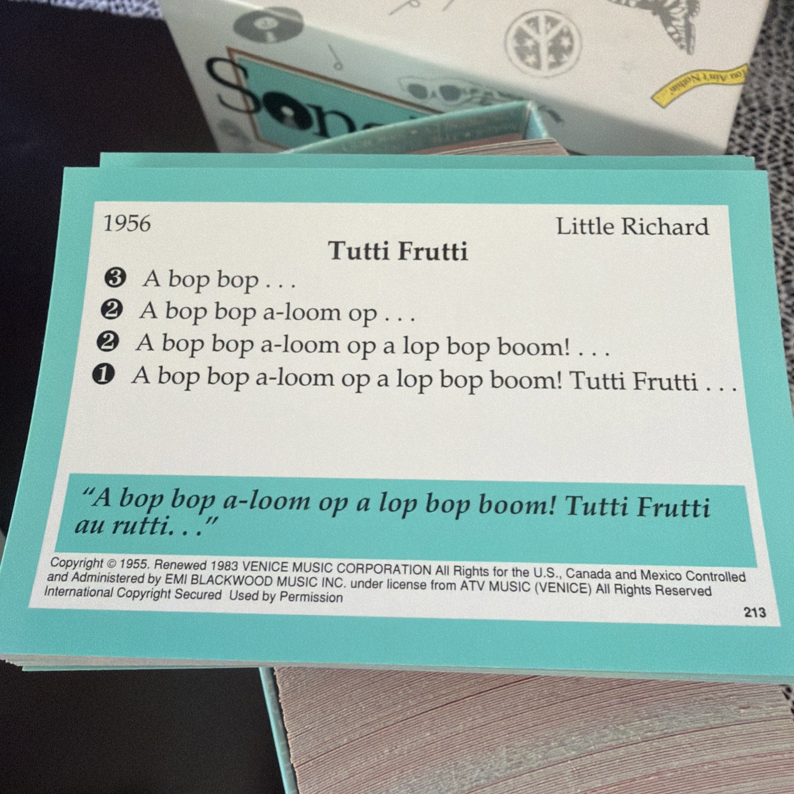 SongBurst Complete-The-Lyric Game 50’s/60’s Edition Music Trivia Complete