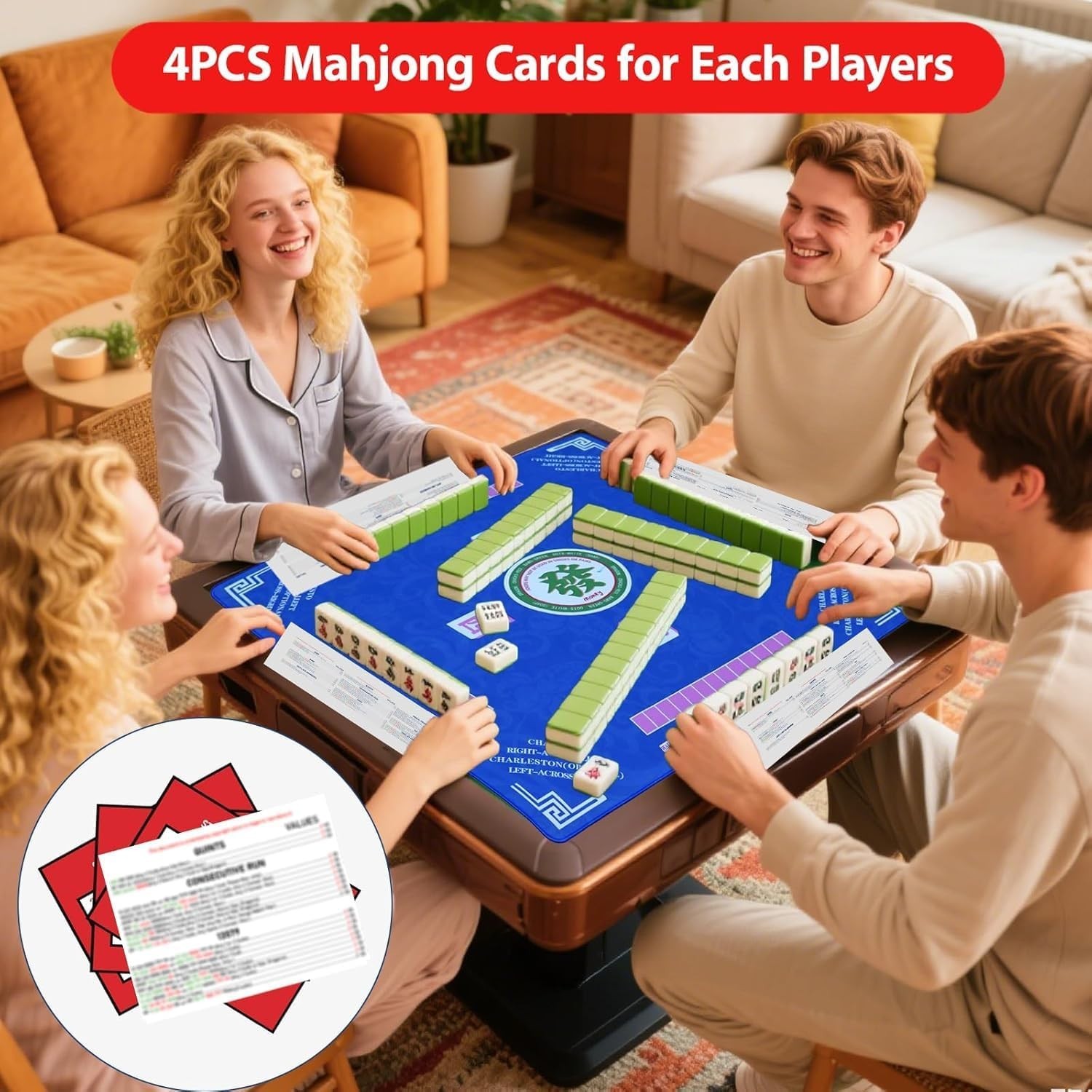 2026 Official NMJL Mahjong Cards – 4 Pcs