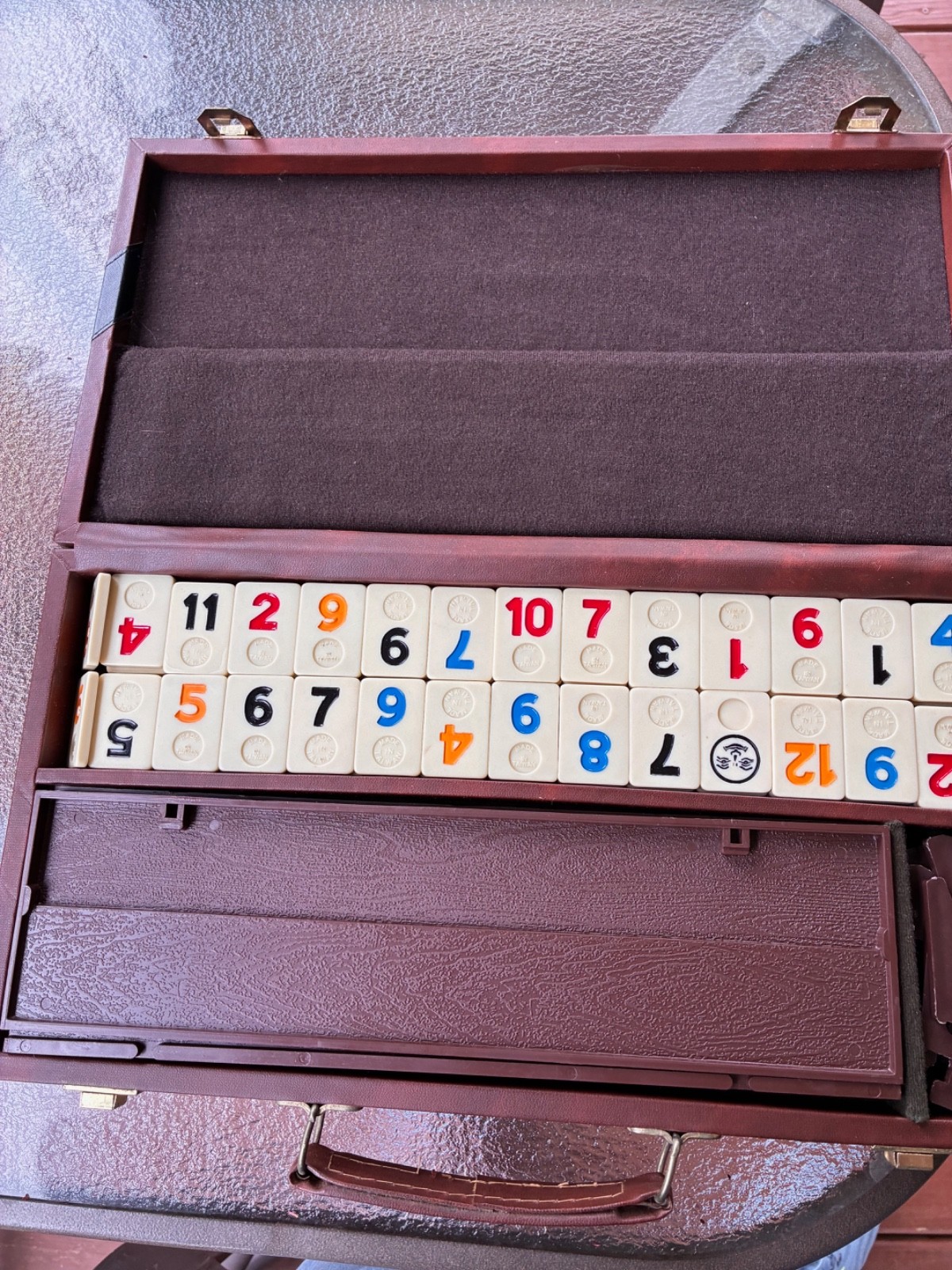 VTG CARDINAL RUMMY-O GAME IN FAUX LEATHER CASE RUMMIKUB NO MANUAL