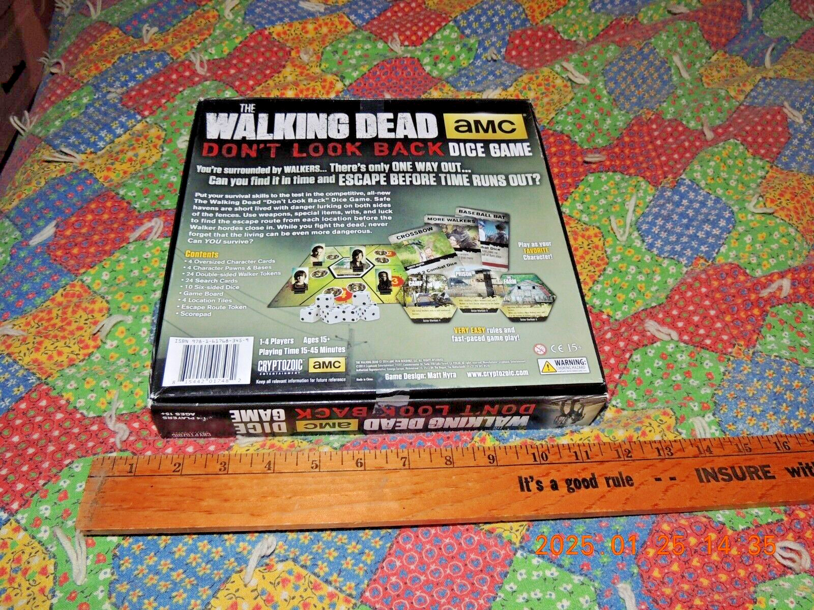 CRYPTOZOIC GAMES , AMC’S THE WALKING DEAD DON’T LOOK BACK DICE GAME – COMPLETE!