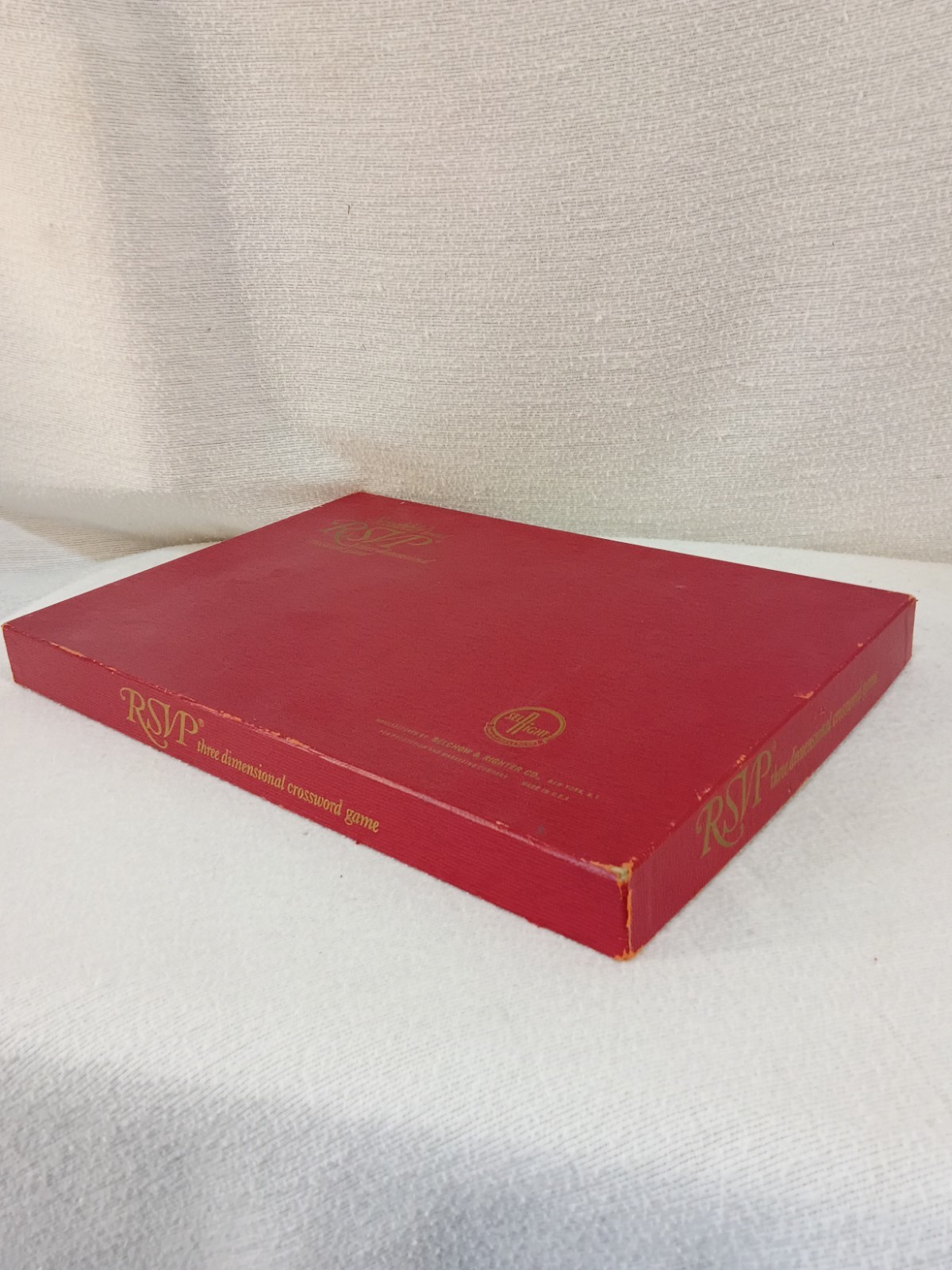 Vintage 1966 Scrabble RSVP 3D Crossword Game Selchow & Righter 74/75 Blocks