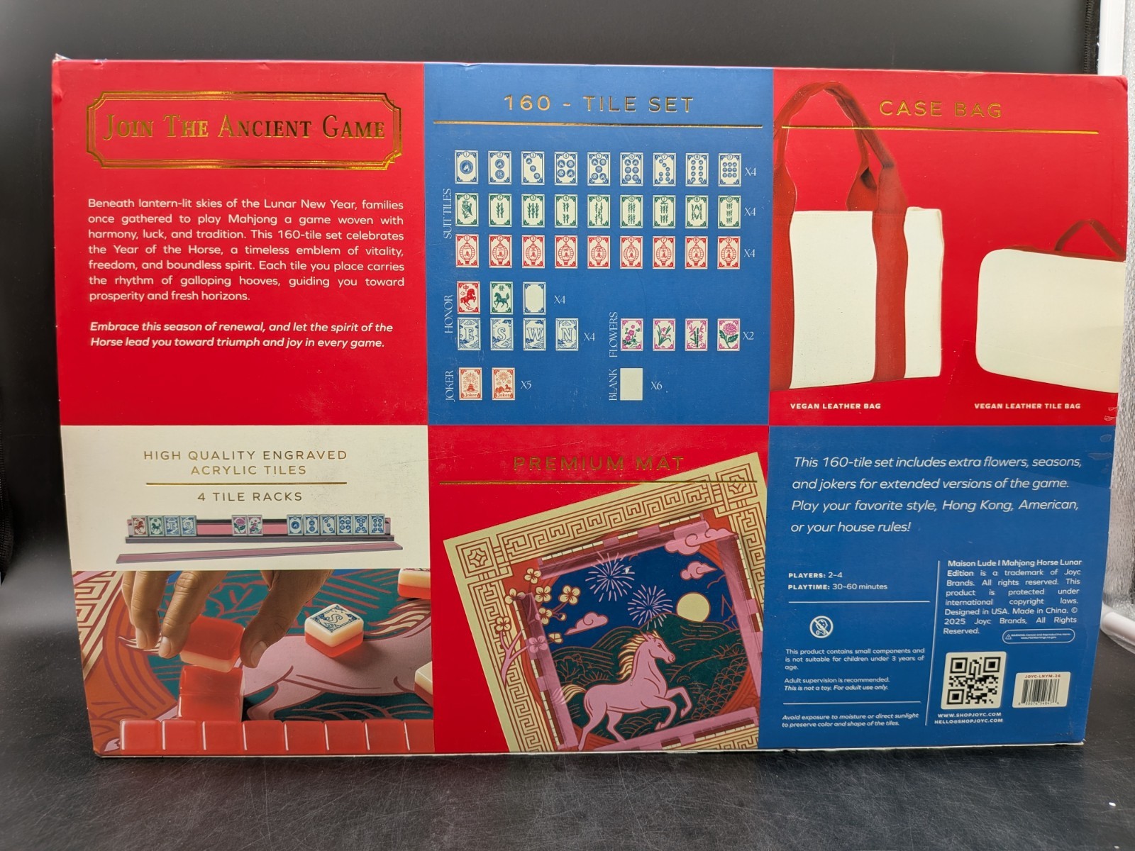 Deluxe Maison Lude Mahjong Horse Lunar Year Edition Starter Kit New-Open Box