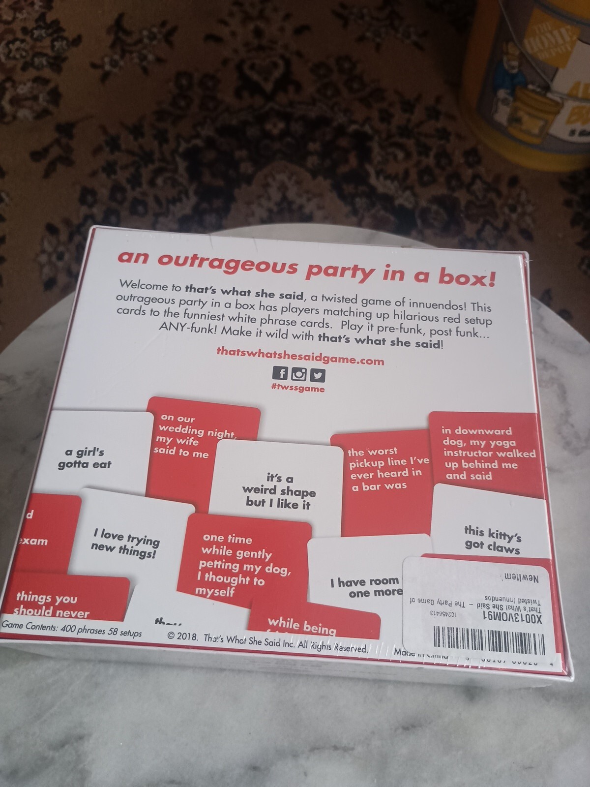 THAT’S WHAT SHE SAID THE PARTY GAME OF TWISTED INNUENDOS NEW FACTORY SEALED
