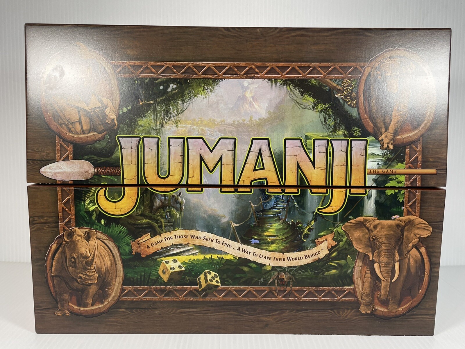 Jumanji the Game Real Wooden Box Edition Board Game Complete