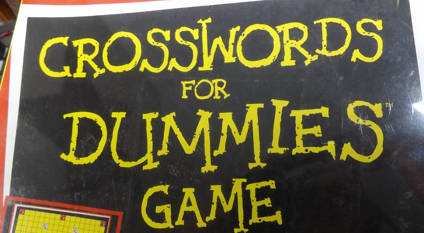 Vintage 1998 CROSSWORDS for Dummies Game 2/4 Pls Age 12+NEW Sealed-FREE SHIPPING