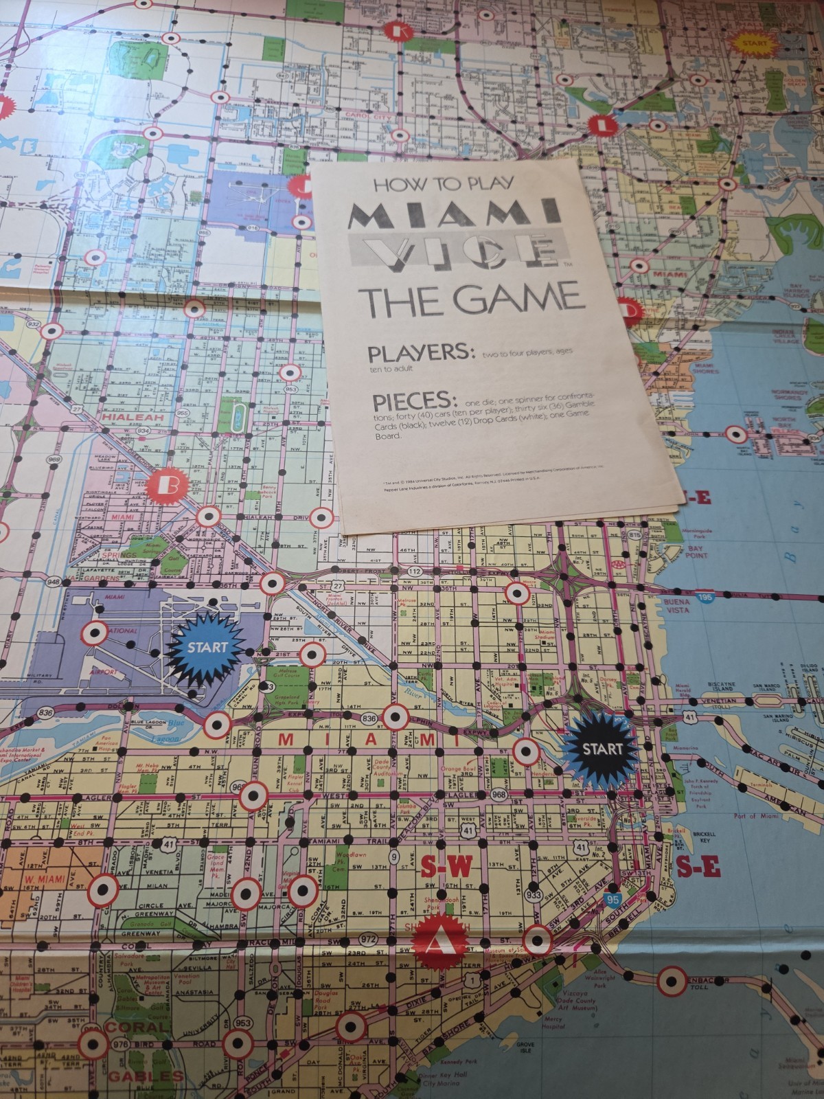 Miami Vice Miami Vice: The Game Strategy Board Game 2-4 Players 10+
