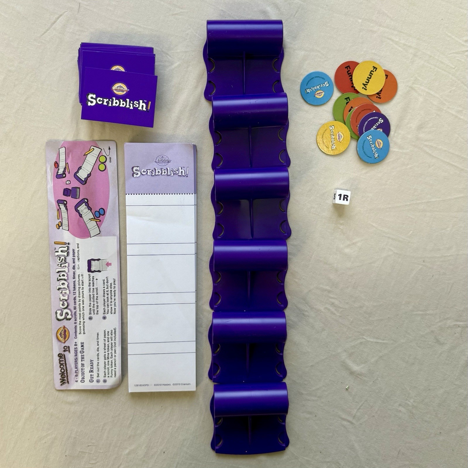 Scribblish! A Cranium Game Fun Family Scribbling Game Ages 8 & Up Incomplete