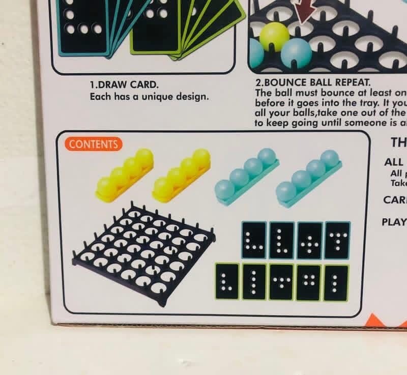 Bounce Ball Game For Adults Teens And Kids 9 Cards Different Patterns New In Box
