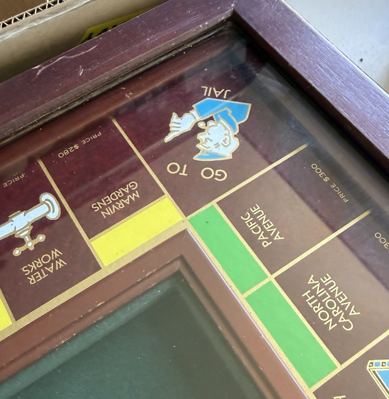 Franklin Mint MONOPOLY Gold Collector’s Edition Wood Board Game 1991 With Table