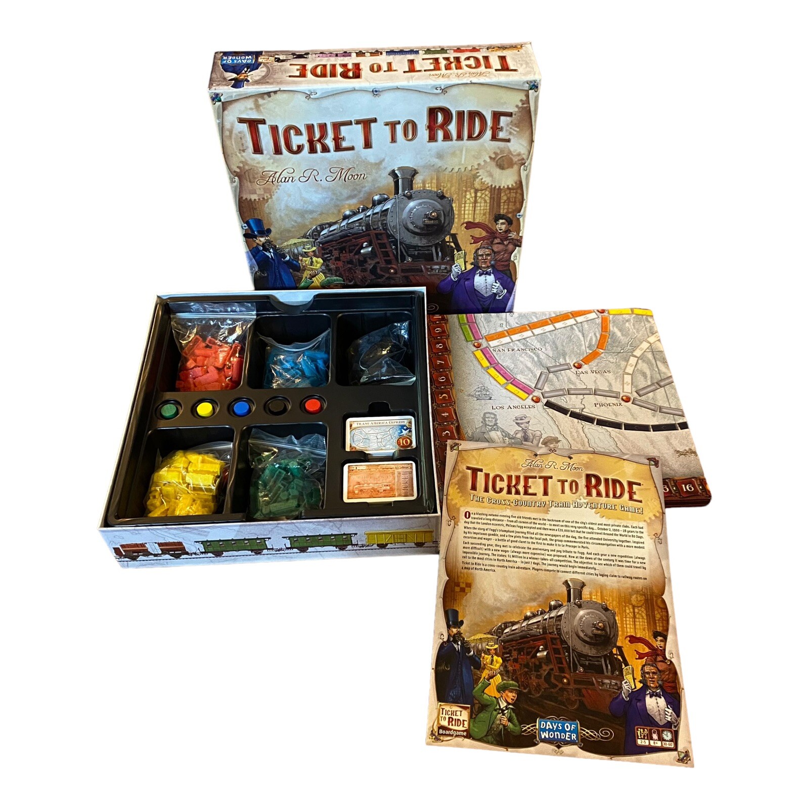 Days of Wonder Ticket To Ride Train Adventure Board Game Alan R. Moon – Complete