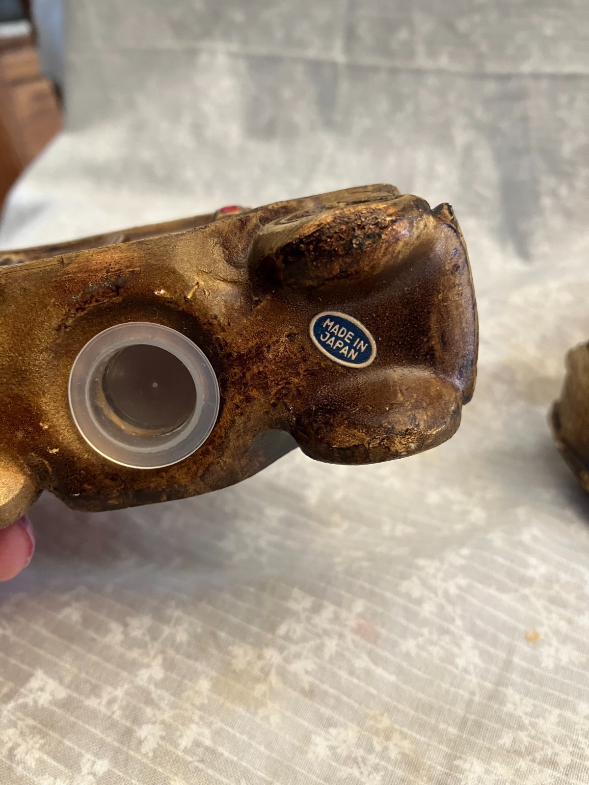 salt and pepper shakers. Souvenirs. Michigan. Old cars. Brown. 3.5 inches