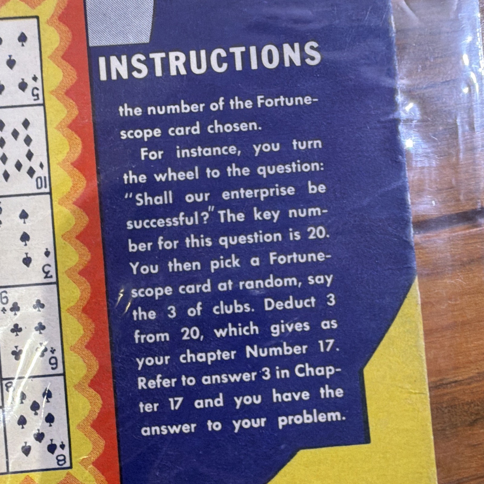 Vintage “Fortunescope” Ephemera Fortune Teller Game Multiple Pages
