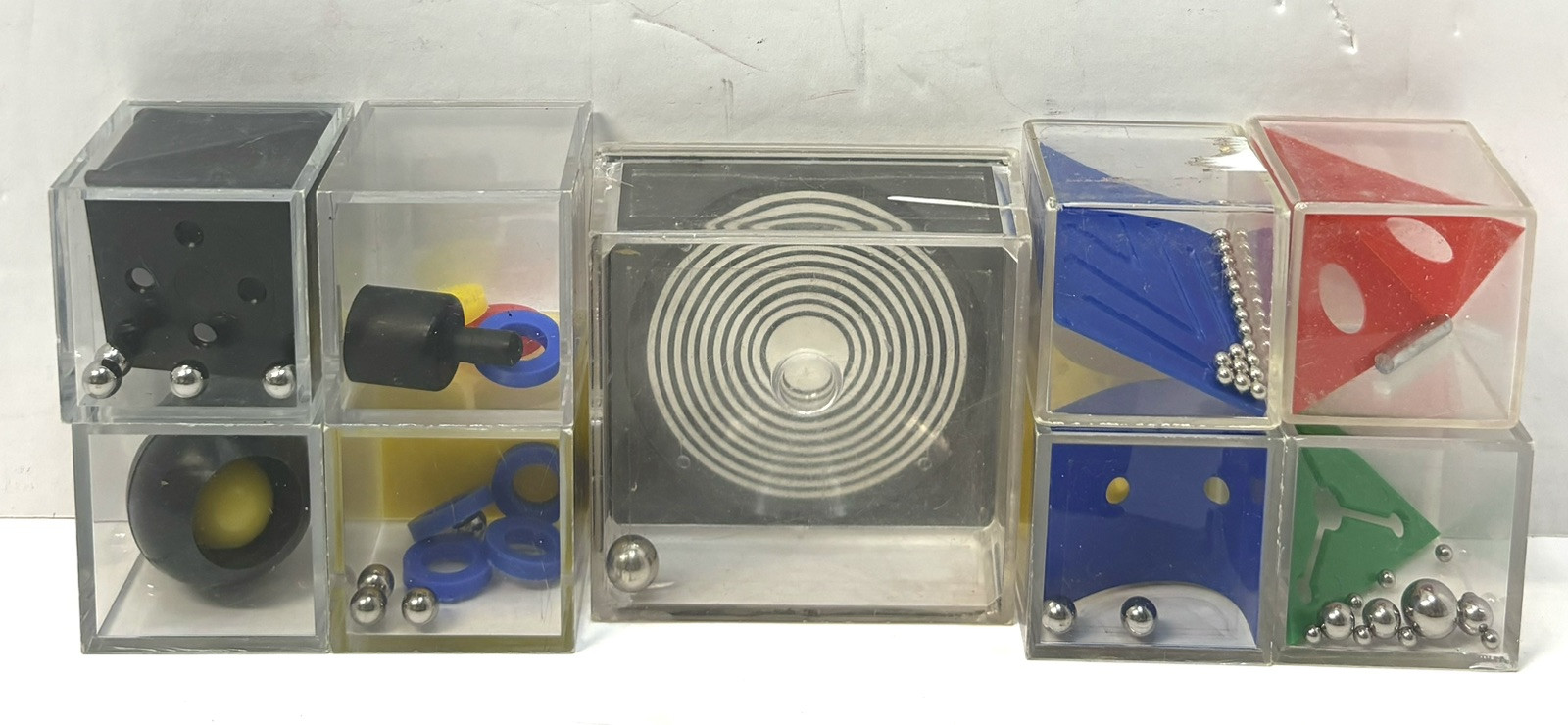 Vintage Reiss Games & Cube Puzzles Steel Marble Games Lot of 9