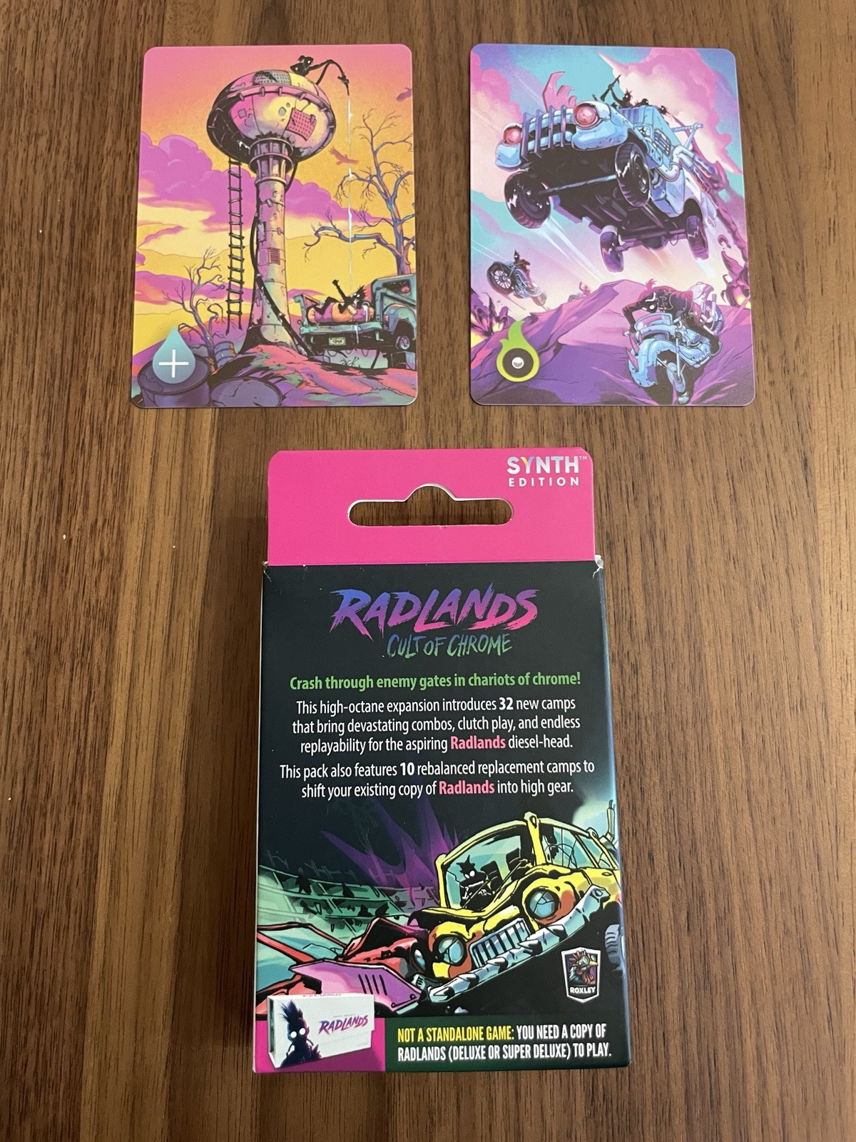 Radlands Cult of Chrome Expansion + Raiders & Silo Promos Deluxe Synth Cards